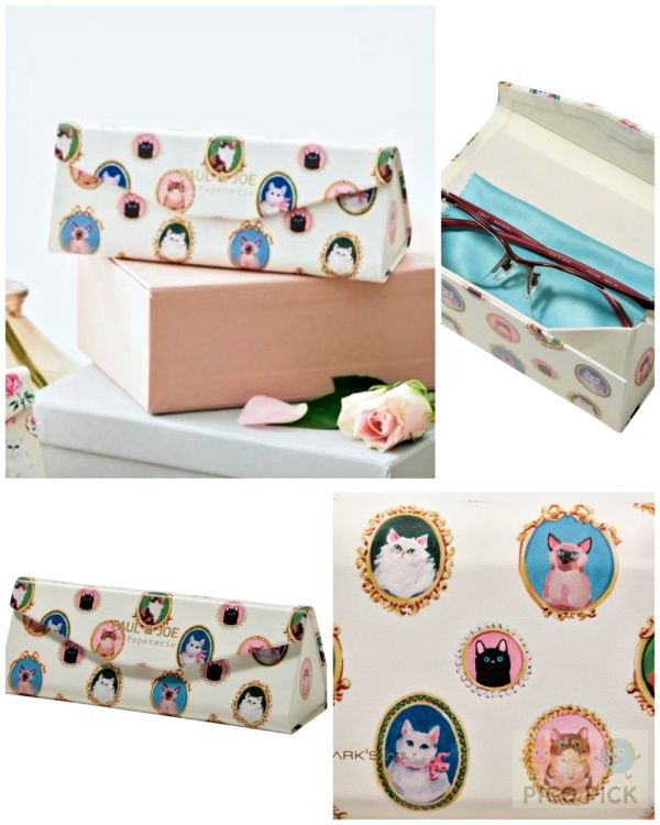 日本正版Paul & Joe 眼鏡盒 9款｜三角摺疊式設計 可折疊不佔空間 內附眼鏡布（Paul & Joe） 