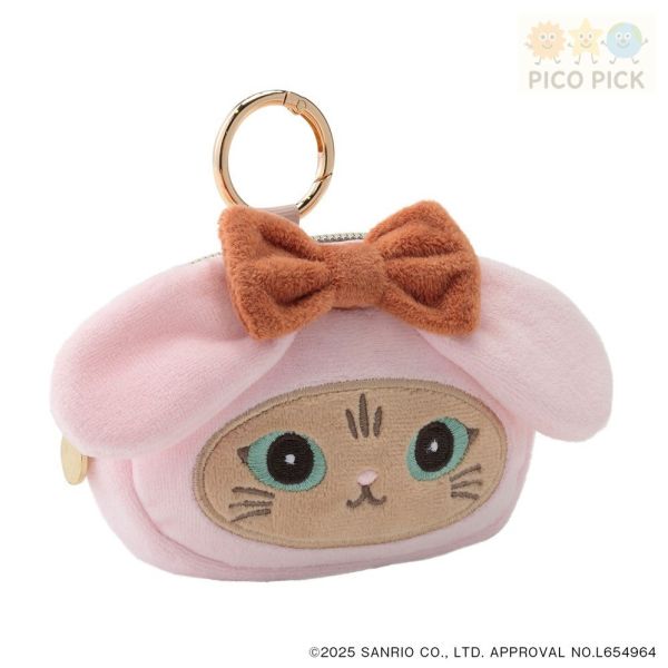 日本 Paul & Joe × My Melody / NOUNETTE 貓咪造型 吊飾娃娃＆收納包 Paul & Joe 聯名、My Melody 吊飾、NOUNETTE 收納包、Sanrio 娃娃、日本正版授權、可愛掛飾