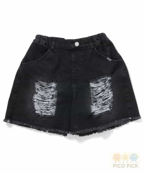 日本直送 日系品牌女童夏日涼感刷破短褲125cm-165cm 