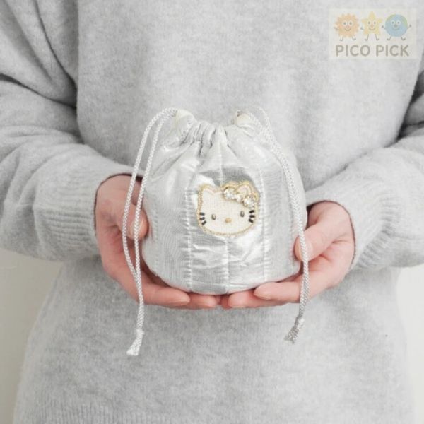 【Hello Kitty × MAYGLOBE】手工珠繡束口袋 