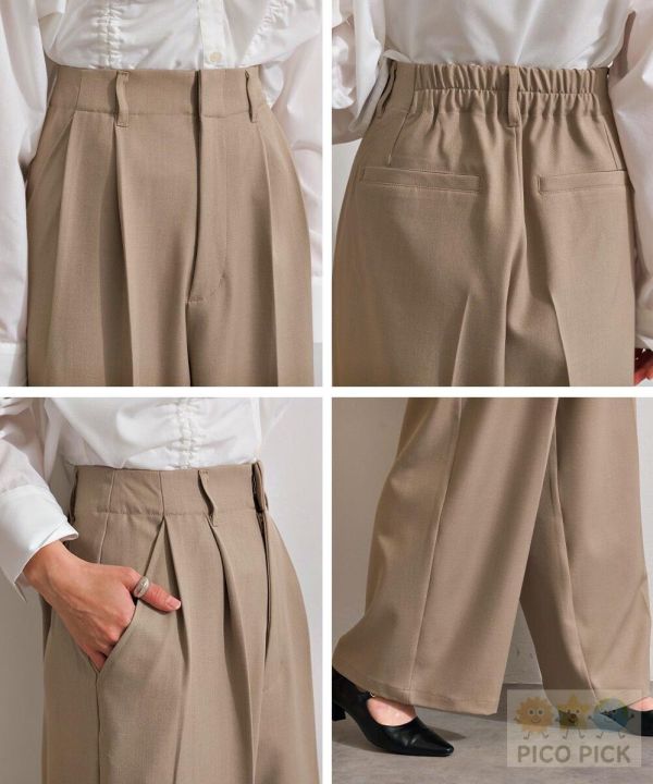 2026春裝Elencare due日本 立體打摺寬版西裝褲 高腰西裝褲 寬褲 西裝長褲 女裝 