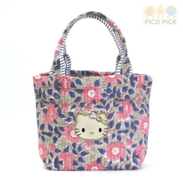 日本品牌聯名｜正版Hello Kitty × MAYGLOBE 印花手提包 
