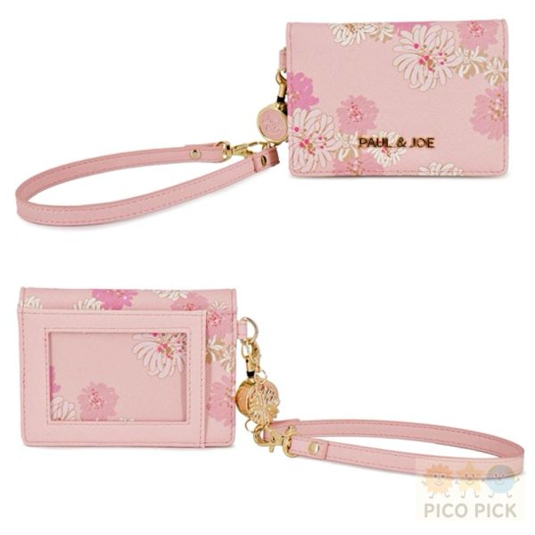 日本 PAUL & JOE 花卉圖案 票卡夾｜通勤證件夾｜可拆式手腕帶｜多卡層設計 