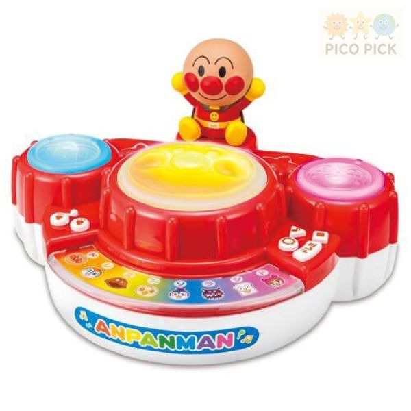 日本直送｜正版Anpanman麵包超人多功能音樂手拍鼓｜寶寶音樂玩具｜ 