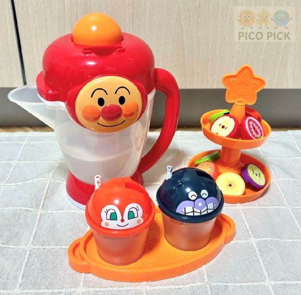 日本正版｜麵包超人 聲光水果蔬菜果汁機玩具組｜果汁機玩具｜兒童廚房玩具 