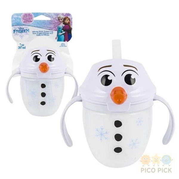 日本 直送 【Disney冰雪奇緣】雪寶造型吸管學習杯 207ml（9個月以上適用） 
