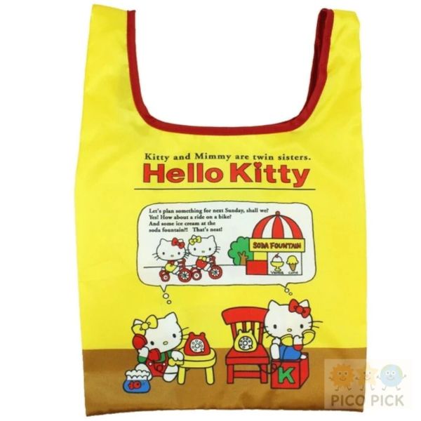 Sanrio Hello Kitty 復刻版設計迷你環保袋（附收納袋） 1+1組合 