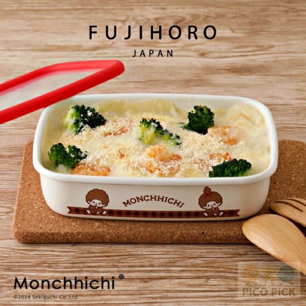 日本FUJIHORO 富士琺瑯 × Monchhichi 琺瑯餐廚系列 ｜馬克杯／手沖壺／牛奶鍋／湯鍋／焗烤皿／保鮮盒／味噌罐｜琺瑯鍋｜可直火加熱｜廚房收納 