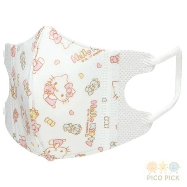 日本直送 【日本Skater】Hello Kitty兒童立體口罩 S號／3層構造／25枚入（非醫療） 