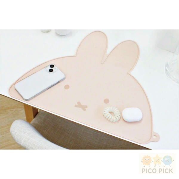 日本 Miffy 兔臉造型矽膠餐墊｜白色／摩卡色｜防滑止水桌墊 餐桌墊 兒童餐墊 