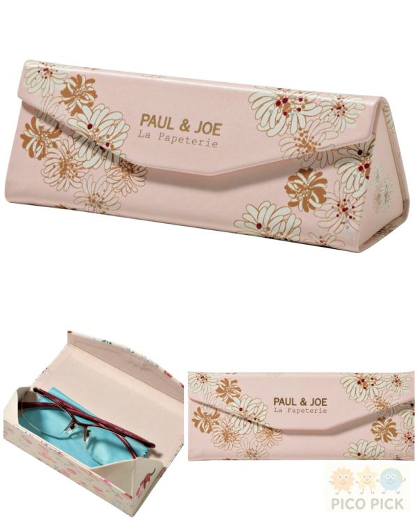 日本正版Paul & Joe 眼鏡盒 9款｜三角摺疊式設計 可折疊不佔空間 內附眼鏡布（Paul & Joe） 
