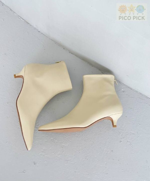 日本直送｜Le Talon 短筒尖頭低跟短靴（4色可選） 