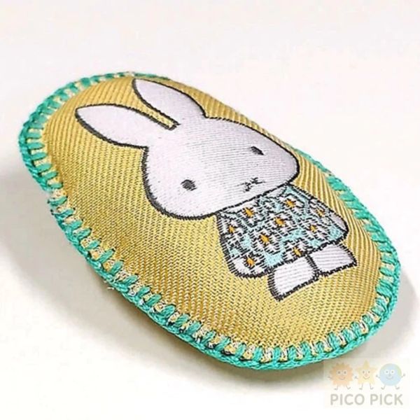 日本 直送 《米菲兔 Miffy》可愛刺繡布章 2入組（粉紅雙人款／黃色花洋裝款） 