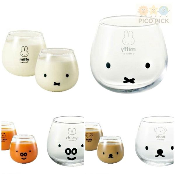 日本直送 米飛兔Miffy × Boris × Grunna 玻璃水杯｜320ml｜日本製 
