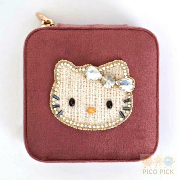 日本直送｜Hello Kitty × MAYGLOBE】手工珠繡天鵝絨首飾盒 