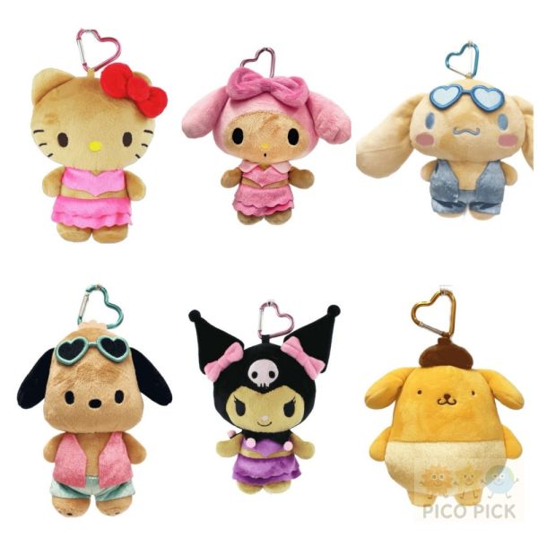 日本直送｜7/20收單｜限時預購  SANRIO 日燒系列吊飾 第二彈（6款）｜Kitty / Melody / 酷洛米 / 大耳狗 / 布丁狗 / 大耳狗朋友 