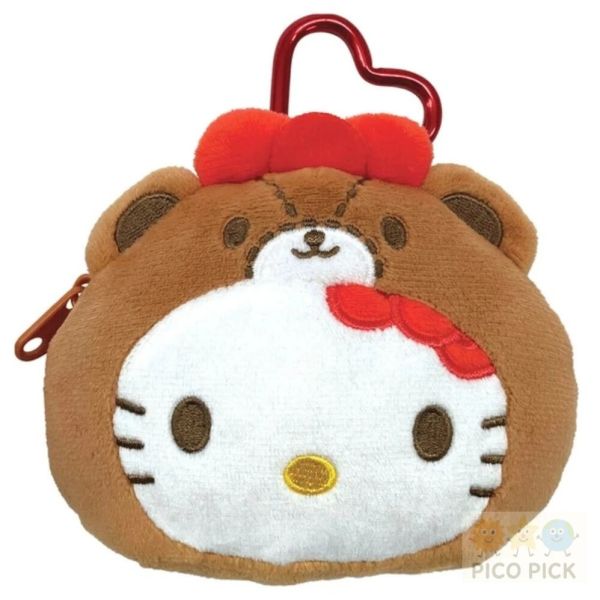 日本直送 預購｜Hello Kitty 好朋友造型絨毛拉鍊小包吊飾｜附登山扣｜2025年6月下旬出貨 