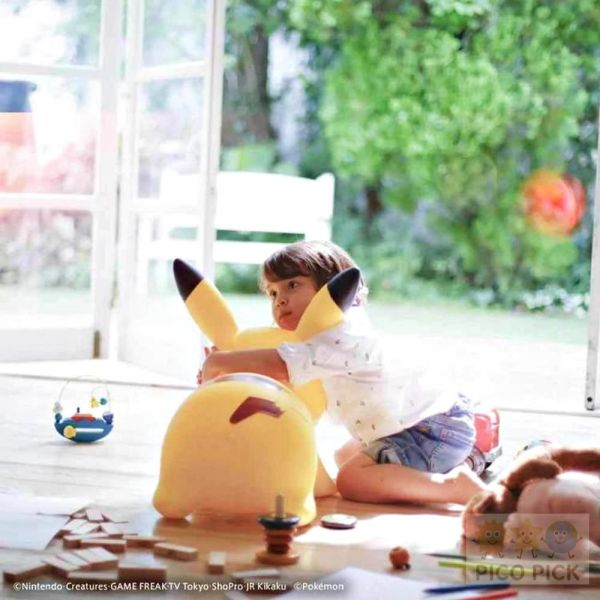 日本｜正版Pokémon 皮卡丘 充氣坐騎玩具｜大型皮卡丘充氣玩偶 兒童室內玩具 親子互動玩具 