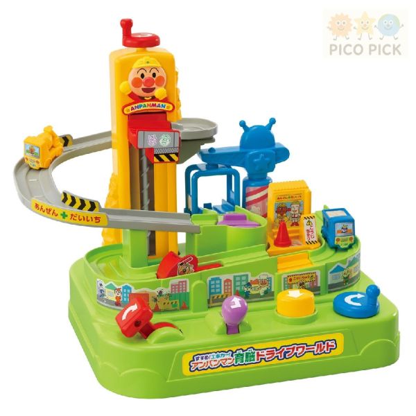 日本直送｜日本正版ANPANMAN 麵包超人 育腦工程車遊戲組（5大操作關卡・附2台車） 