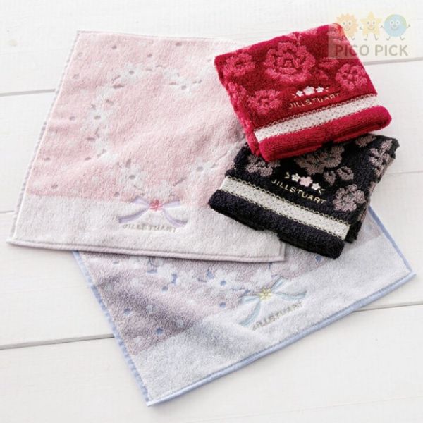 日本【JILL STUART】甜美刺繡迷你毛巾禮盒（25×25cm/4款） 