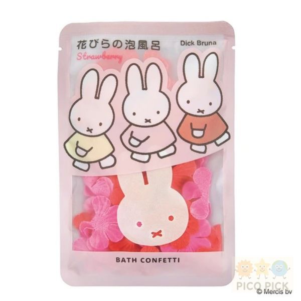 日本直送｜miffy米飛兔花瓣泡澡香片｜草莓／檸檬香｜泡泡浴片 