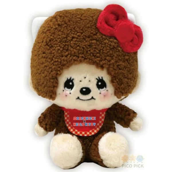 日本直送 夢幻聯名Monchichi x Hello Kitty 限定發售系列商品 化妝包/吊飾/斜背小包 