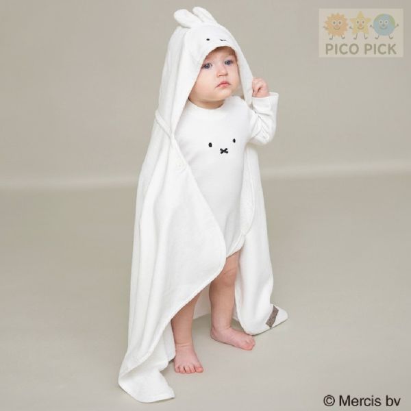 日本｜Branshes × 米飛兔 MIFFY / Boris 聯名連帽浴袍｜寶寶浴巾 披肩 哄睡毛毯 均碼 Branshes 米飛兔 浴袍、Boris 寶寶浴巾、米飛兔 披肩、日本嬰兒毛毯、日本童裝代購