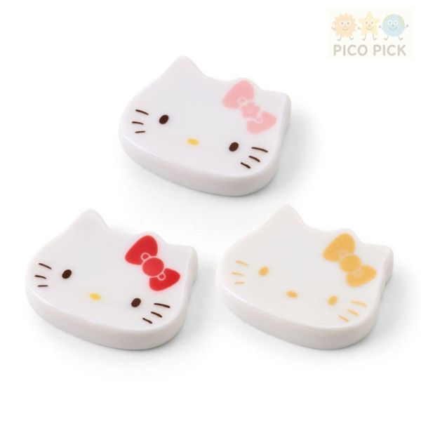日本直送｜日本製正版Hello Kitty 三色蝴蝶結陶瓷筷架組（附木盒）】禮盒組 