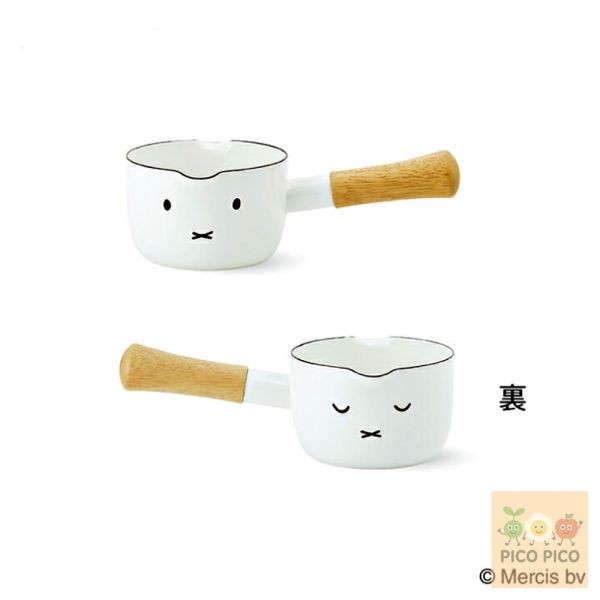 日本直送｜富士琺瑯 FUJIHORO × Miffy & Boris Face 白色琺瑯系列｜牛奶鍋／雙耳鍋／附蓋醬汁鍋 