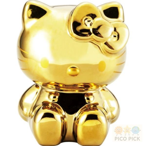 日本直送｜金色Sanrio陶瓷存錢筒【三款可選】Hello Kitty／美樂蒂／大耳狗 