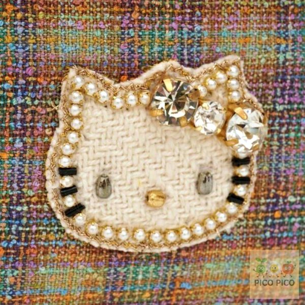 日本直送｜Hello Kitty × MAYGLOBE】手工珠繡格紋收納包（小款／大款） 