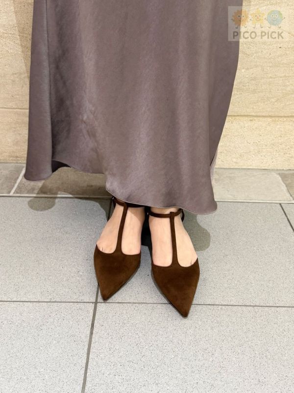 日本直送｜Le Talon T字帶尖頭低跟鞋（共3色） 