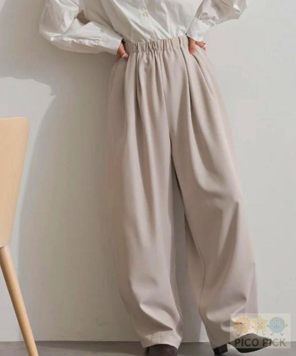 2026春裝Elencare due日本 高腰打摺寬褲 西裝褲 垂墜感寬褲 休閒西裝褲 女裝 