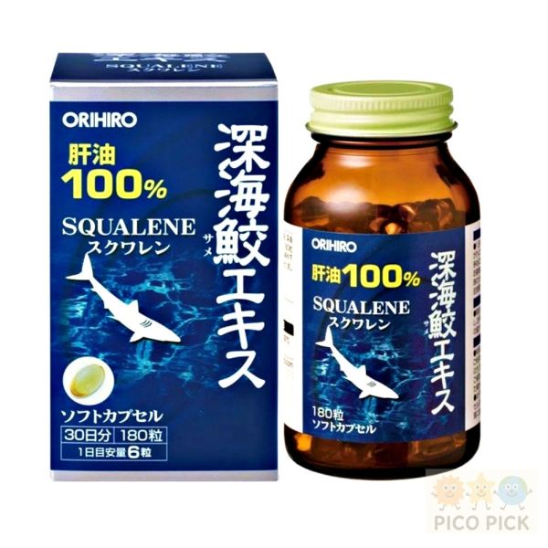 日本｜ORIHIRO 深海鯊魚油精華膠囊180粒 