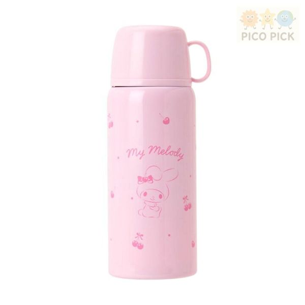 日本直送 Sanrio 三麗鷗 2WAY 不鏽鋼水壺｜兒童兩用保溫瓶附斜背水壺袋｜直飲／杯蓋水壺｜My Melody／大耳狗/庫洛米 三麗鷗水壺、兒童兩用保溫瓶、附斜背水壺袋、不鏽鋼保冷保溫水壺、直飲水壺、杯蓋水壺、My Melody 水壺、Cinnamoroll 水壺、Kuromi 水壺