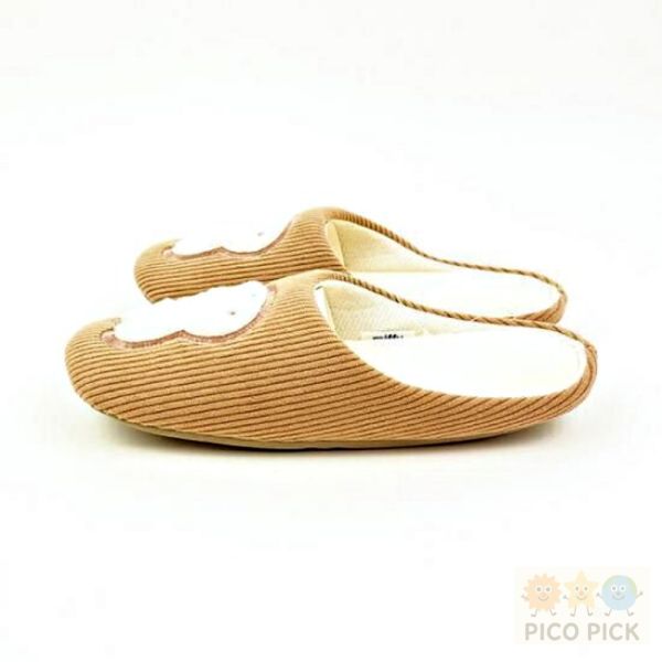 日本正版｜Miffy 米飛兔絨布拖鞋｜灰／棕 兩色可選｜24cm室內鞋 