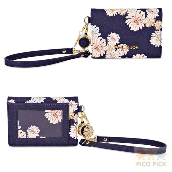 日本 PAUL & JOE 花卉圖案 票卡夾｜通勤證件夾｜可拆式手腕帶｜多卡層設計 