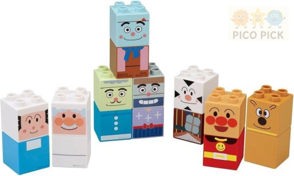 日本空運｜日本ANPANMAN 麵包超人好朋友積木組｜8款角色積木｜益智啟蒙玩具 