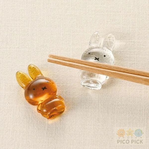 日本直送 【Miffy】玻璃筷架 透明／琥珀色（兔兔造型可愛餐桌小物） 