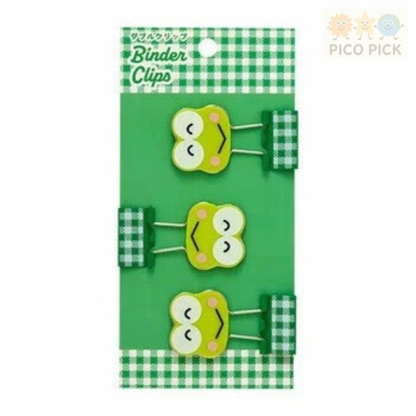 日本直送｜Sanrio角色造型資料夾夾子 3入組/kitty/Melody/大眼蛙多種角色可選 