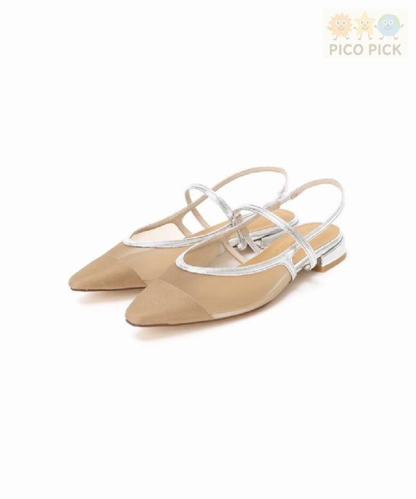 日本直送｜Le Talon銀邊透膚尖頭平底鞋 全系列代購 