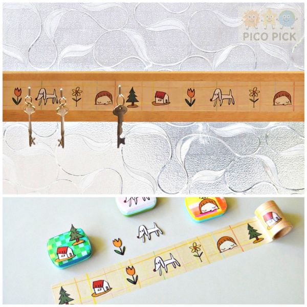 日本直送 奈良美智 和紙膠帶 WASHI TAPE「dream time」｜文具膠帶／剪貼裝飾|奈良美智紙膠帶 奈良美智、奈良美智和紙膠帶、日本和紙膠帶、手帳膠帶、文具貼紙、裝飾膠帶、dream time