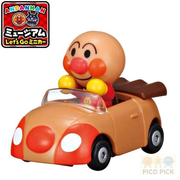 日本 正版麵包超人博物館 Let’s Go 迷你角色車系列  麵包超人 細菌人 藍精靈 橘精靈 牛奶車 火車 