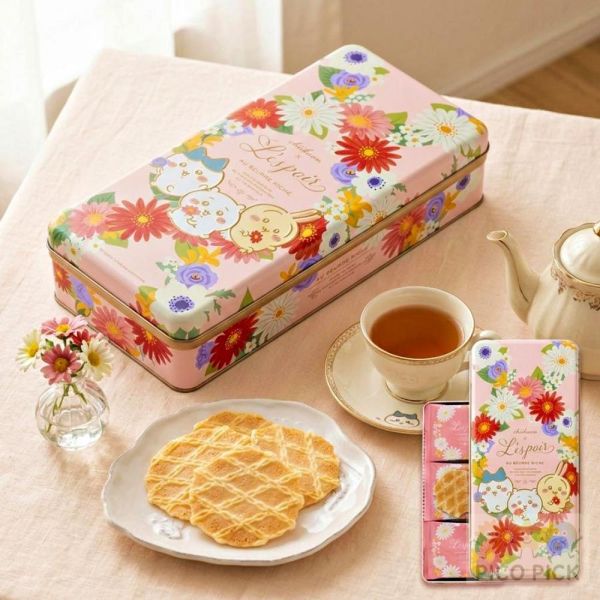 日本 Chiikawa 吉伊卡哇 Lespoir 奶油薄餅禮盒 花朵鐵盒餅乾 