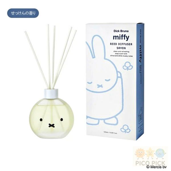 日本直送｜【miffy × boris】香氛擴香瓶 120ml｜米飛兔 肥皂香／小熊 牛奶咖啡香 居家香氛 擴香瓶 芳香劑 室內香氛 