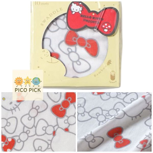 日本直送｜Hello Kitty × Hoppetta 聯名系列｜寶寶包巾／防踢背心／紀念餅乾禮盒 