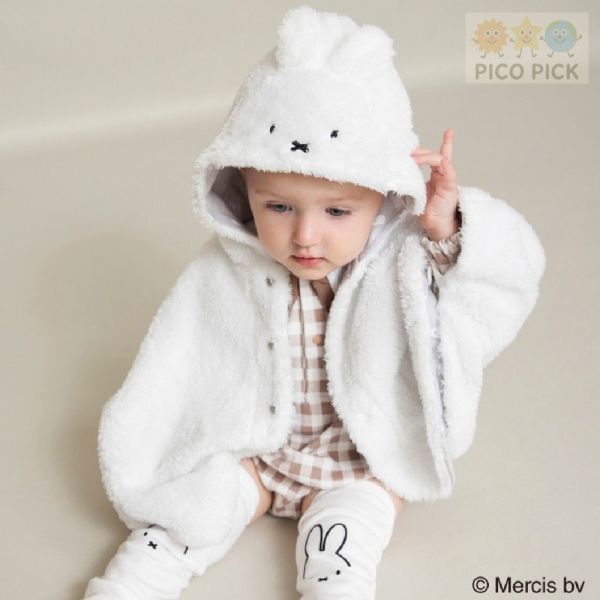 日本｜Branshes × 米飛兔 MIFFY 連帽斗篷｜寶寶斗篷 披風 外套 均碼 Branshes 米飛兔 斗篷、米飛兔寶寶披風、日本嬰兒外套、米飛兔冬季童裝、日本童裝代購