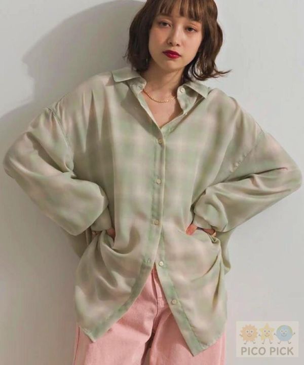 2026春裝Elencare due日本 2WAY透膚格紋襯衫 外罩衫 長版襯衫 綁帶上衣 罩衫 女裝 