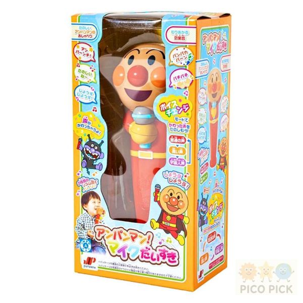 日本 麵包超人 聲音麥克風玩具 兒童卡拉OK玩具 角色音樂玩具 