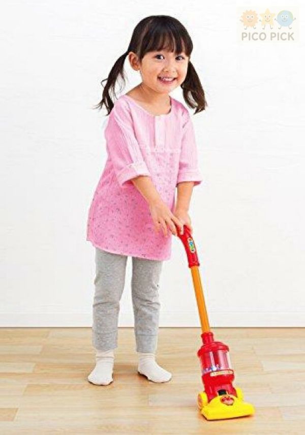 日本直送｜正版ANPANMAN 麵包超人 直立式玩具吸塵器｜兒童角色扮演家家酒｜彩色滾珠吸塵器｜掃地遊戲玩具 